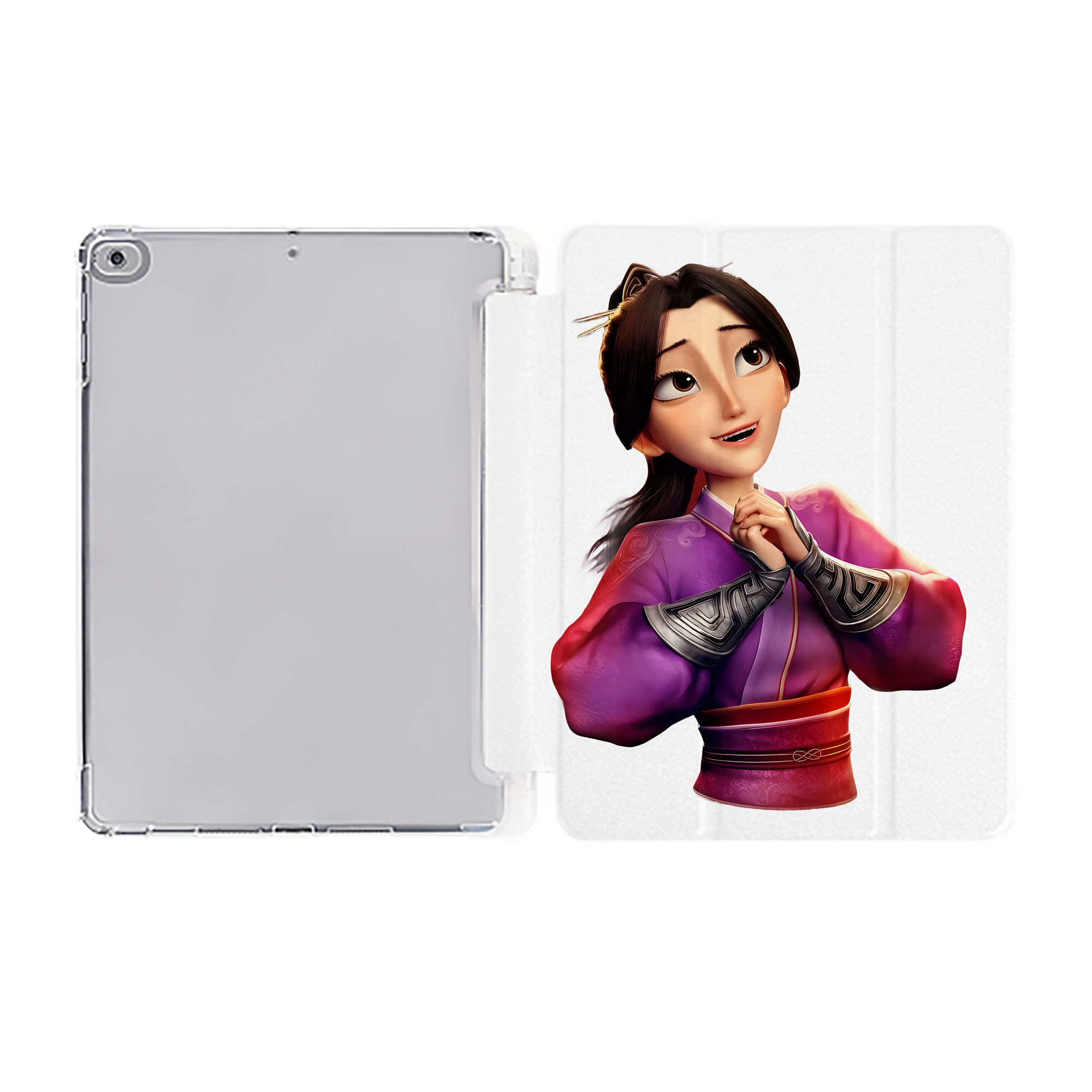 （画像用） Ne Zha 2 ナタ 魔童の大暴れ IPad ケース ペン収納付き 三つ折りスタンド PUレザー×シリコン 対応機種9.5/10.5/10.9インチ